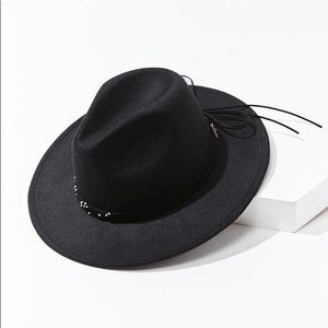 SOLD-Forever 21 Beaded Bow trim Fedora
